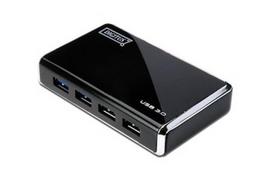 DIGITUS 40x USB3.0 Hub 4-port 4xUSB A/F incl. ext. power supply 5V 3.5A and cable 1.2m USB2.0 compatible