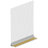 PVC deformacinis profilis su tinkleliu EJOT PROFIL Active Flex AF/01, 90 x 125 x 2400 mm