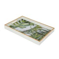Dekoratyvinis stiklinis padėklas TROPICA, 45 x 30 x 4,5 cm