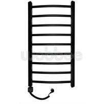 Juodas elektrinis rankšluosčių džiovintuvas WOBBEE BRYMBO BLACK 50x90cm, kairinis