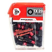 Smūginis sukimo antgalis Milwaukee ShockWave TX20x25, 25 vnt.