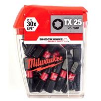 Smūginis sukimo antgalis Milwaukee ShockWave TX25x25, 25 vnt.