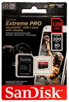 SanDisk atm. korta microSDXC 128GB Extreme PRO 200MB/s