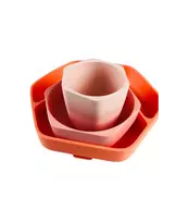 HEORSHE Silikoninių indų rinkinys ROŽINĖ