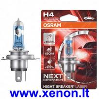OSRAM H4 Night Breaker LASER +150% lemputė 1vnt.