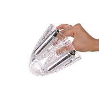 Vibruojanti penio mova - masturbatorius dviems ,,XR Brands Head To Head Vibrating Sleeve''