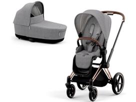 Universalus vežimėlis Cybex Priam V4 Plus Manhattan Grey/Rose Gold 2in1