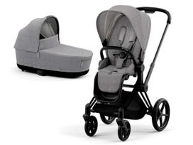 Universalus vežimėlis Cybex Priam V4 Plus Manhattan Grey/Matt Black 2in1