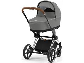 Universalus vežimėlis Cybex Priam V4 Pearl Grey/Chrome Brown 2in1