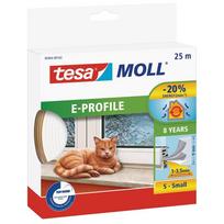 Guminė sandarinimo juosta TESA MOLL, balta, E profilis, 1-3,5 mm tarpams, 0,009 x 25 m