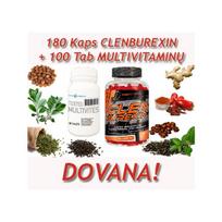 Stipriai veikiantis termogeninis riebalų degintojas CLENBUREXIN (180 kaps.) + MULTIVITAMINAI (100kaps.)