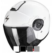Atviras šalmas Scorpion Exo-City II Solid Baltas / Pilkas