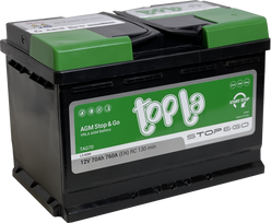 AKUMULIATORIAI 70AH R EN760A TOPLA AGM STOP & GO TTAGM70R