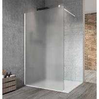 Matinio stiklo dušo sienelė VARIO Baltais matiniais profiliais 700mm