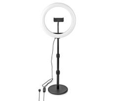 Nedis RLSTND200BK - Reguliuojama LED lempa su stovu ir laikikliu LED/6W/USB