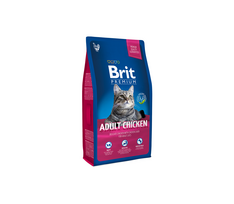 BRIT Premium Cat Adult Chicken sausas maistas suaugusioms katėms su vištiena 1,5 kg