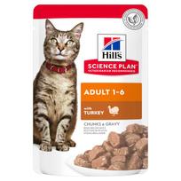 HILL'S SP Feline adult turkey chunks&gravy guliašas suaugusioms katėms su kalakutiena, 12x85 g