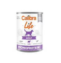 CALIBRA Dog Life can Adult Lamb vieno baltymo konservai suaugusiems šunims su ėriena, 400 g