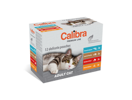 CALIBRA Cat pouch Premium Adult multipack konservų rinkinys katėms, 12x100g