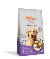 CALIBRA Dog Premium Line Senior & Light sausas maistas vyresnio amžiaus šunims su vištiena, 12 kg 