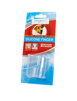 BOGADENT SILICONE FINGER DOG silikoninis antpirštis šunų dantims valyti, 2 vnt., skaidrus