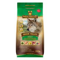 WOLFSBLUT Green Valley Adult sausas maistas suaugusiems šunims su ėriena, lašiša ir daržovėmis, 12,5 kg