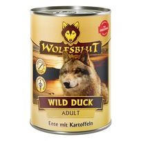 WOLFSBLUT Wild Duck Adult konservai suaugusiems šunims su antiena ir daržovėmis, 395 g
