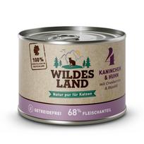 WILDES LAND Rabbit&chicken konservuotas begrūdis pašaras suaugusioms katėms su vištiena ir triušiena, 200 g