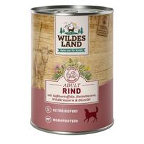 WILDES LAND beef&sweet potatos konservuotas begrūdis pašaras suaugusiems šunims su jautiena ir batatais, 400 g