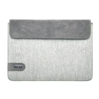 Rankų darbo veltinio ir natūralios zomšos dėklas MacBook Air 13 - šviesiai pilkas - 0260-PRO13