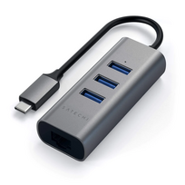 Satechi USB-C 2-IN-1 USB/Ethernet  Space Gray adapteris - TC2N1USB31AM
