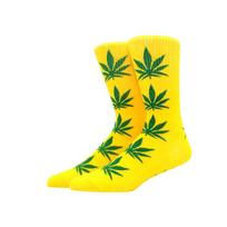 Kojinės vyrams "Weed" (geltona/žalia)