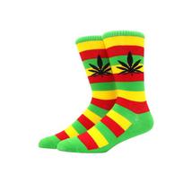 Kojinės vyrams "Weed" (žalia/geltona/raudona)