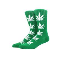 Kojinės vyrams "Weed" (žalia/balta)