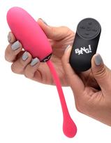 Įkraunamas vibratorius su pulteliu "Plush Egg" - rožinis