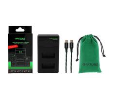 PATONA - Greitas įkroviklis Dual Canon LP-E17 + USB-C laidas 0,6m