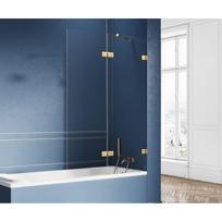 Dešininė vonios sienelė New Trendy Avexa Gold braižyto aukso spalvos detalės 100cm