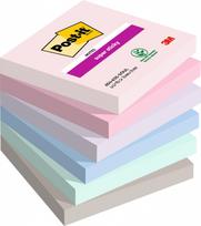 Lipnūs lapeliai 3M Post-it® Super Sticky Soulful 76mmx76mm 6vnt. po 90 lapelių