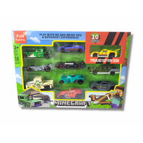 LEGO Minecraft stiliaus metalinių modeliukų rinkinys - 10 vnt.