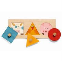 Djeco Medinė dėlionė - Trys geometrinės figūros ( DJ06200 )