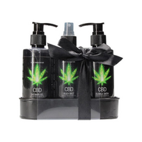 Kūno priežiūros dovanų rinkinys "Green Tea & Hemp Oil" - 3 produktai