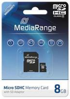 Atminties kortelė MEDIARANGE 8GB Micro SDHC - 8GB - Micro SDHC - Class 10 - Juodas