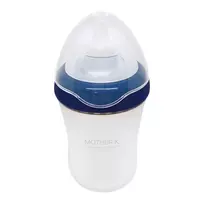 MOTHER-K buteliukas maitinimo silikoniniai 260ml  (mėlynas)