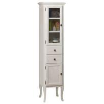 Aukšta spintelė Retro 40x170x36cm sendintos baltos spalvos kairinė