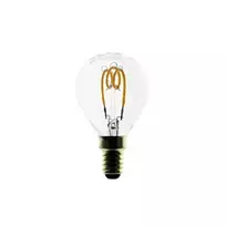 3W E14 LED lemputė CURVED SFERA CLEAR