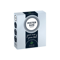 Prezervatyvai "Mister Size Pure Feel 47 mm" - 3 vnt.