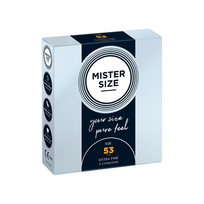 Prezervatyvai "Mister Size Pure Feel 53 mm" - 3 vnt.
