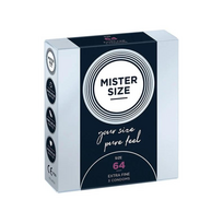 Prezervatyvai "Mister Size Pure Feel 64 mm" - 3 vnt.