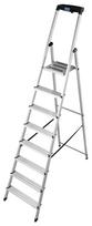 Kopėčios KRAUSE Safety, 8 pakopų, su kibiro ir įrankių laikikliu, darbinis aukštis - 370cm