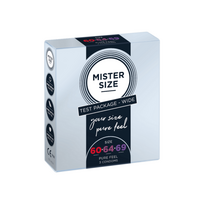 Prezervatyvų Test rinkinys "Mister Size Pure Feel: 60 mm, 64 mm, 69 mm" - 3 vnt.